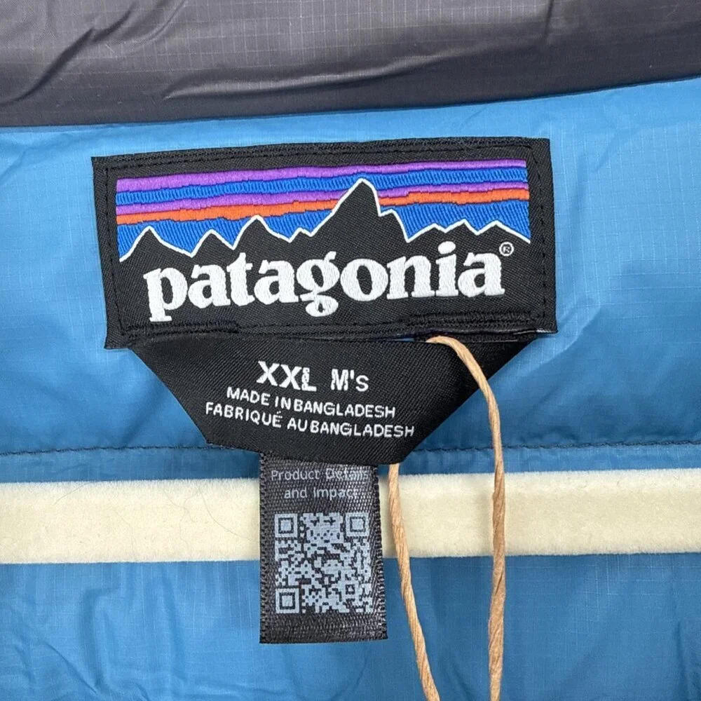 Patagonia Men's Size XXL Gray Down Sweater Insulated Puffer Jacket #84675 NWT